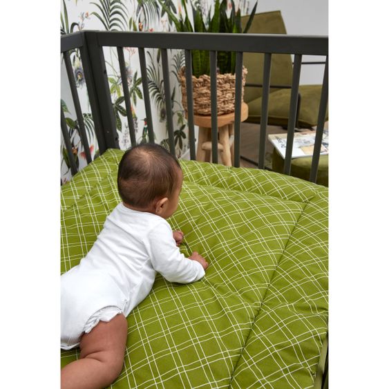 Meyco Krabbeldecke 80 x 100 cm - Double Diamond - Avocado