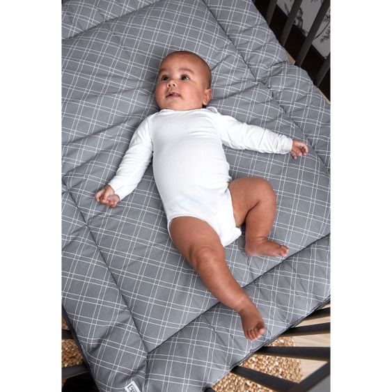 Meyco Krabbeldecke 80 x 100 cm - Double Diamond - Grey