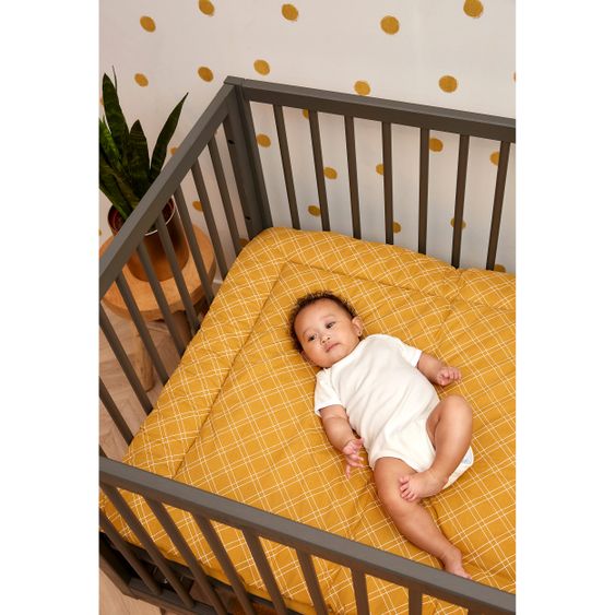 Meyco Krabbeldecke 80 x 100 cm - Double Diamond - Honey Gold