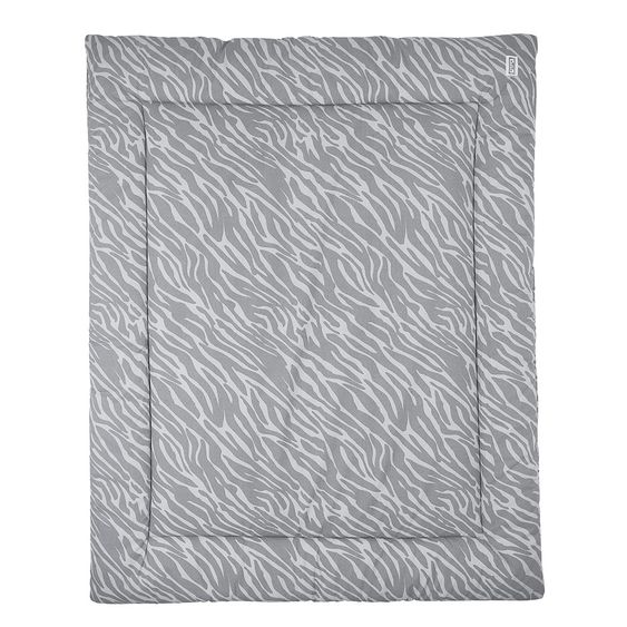 Meyco Krabbeldecke & Laufgittereinlage 80 x 100 cm - Zebra - Grau