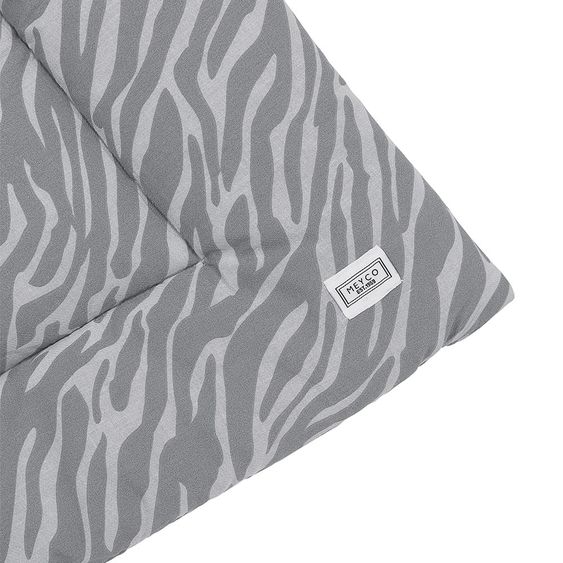 Meyco Krabbeldecke & Laufgittereinlage 80 x 100 cm - Zebra - Grau