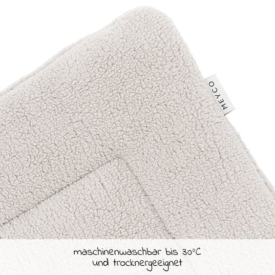 Meyco Krabbeldecke / Laufgittereinlage Teddy 80 x 100 cm - Greige