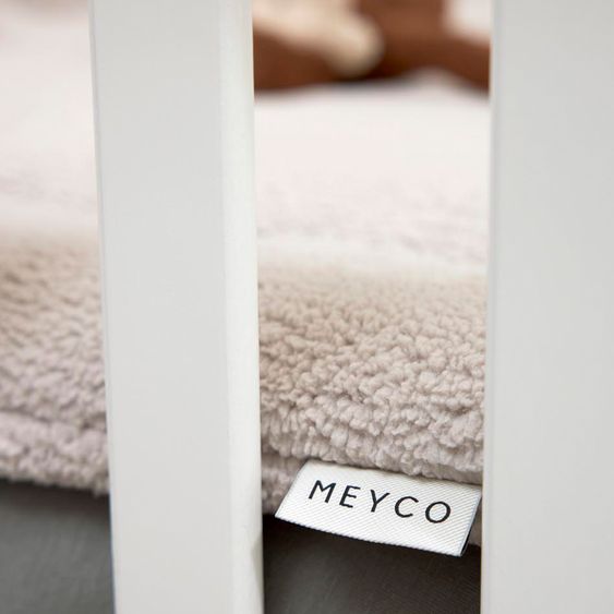 Meyco Krabbeldecke / Laufgittereinlage Teddy 80 x 100 cm - Greige