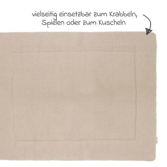 Meyco Krabbeldecke / Laufgittereinlage Teddy 80 x 100 cm - Sand