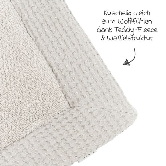 Meyco Coperta per gattonare / inserto per box Teddy 80 x 100 cm - Waffle - Grigio