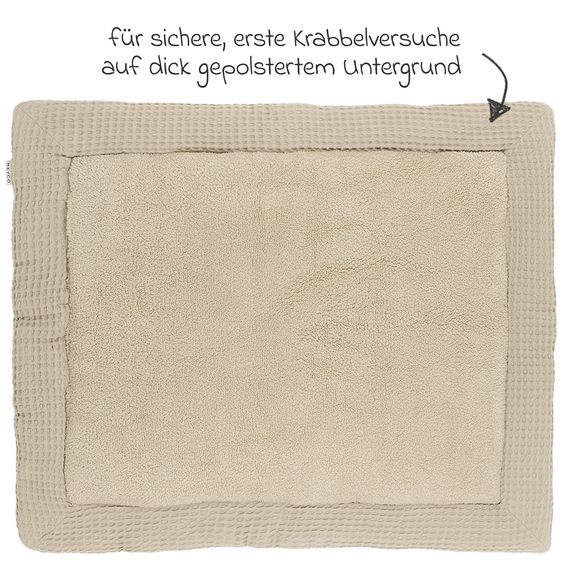 Meyco Krabbeldecke / Laufgittereinlage Teddy 80 x 100 cm - Waffel - Sand