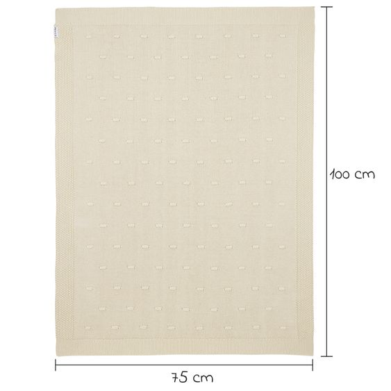 Meyco Accogliente coperta 75 x 100 cm - Nodi - Sabbia morbida