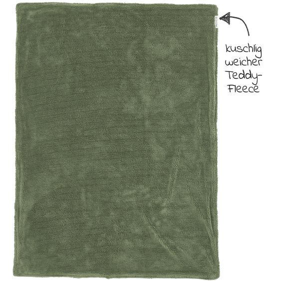 Meyco Kuscheldecke Teddy 75 x 100 cm - Mini Knots - Forest Green