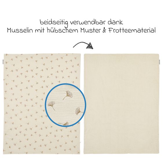 Meyco Cuddly blanket muslin 75x100 cm - Gingko - Soft Sand