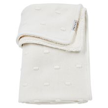 Coperta di peluche 75 x 100 cm - Nodi - Bianco sporco