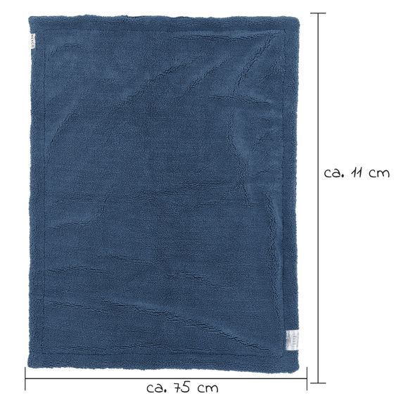 Meyco Teddy cuddly blanket 75 x 100 cm - Waffle - Indigo