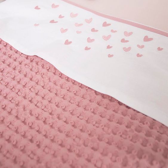 Meyco Teddy cuddly blanket 75 x 100 cm - Waffle - Old Pink