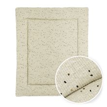 Laufgittereinlage / Krabbeldecke 80 x 100 cm - Rib Mini Spot - Sand Melange