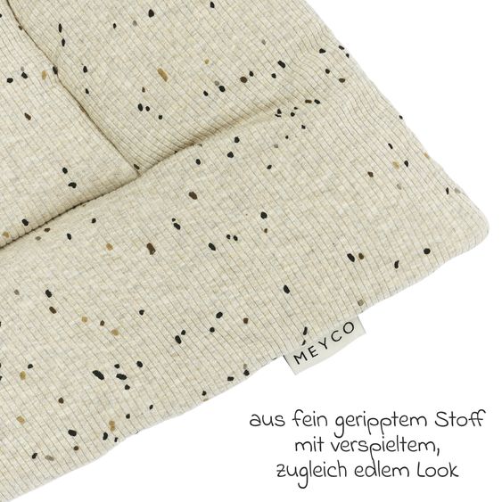Meyco Laufgittereinlage / Krabbeldecke 80 x 100 cm - Rib Mini Spot - Sand Melange