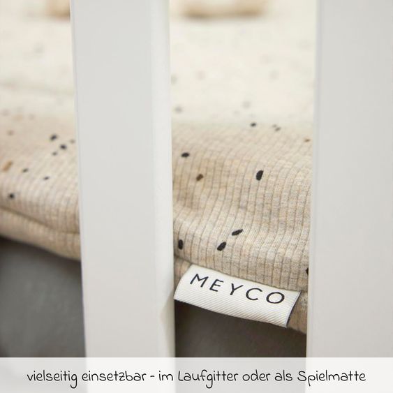 Meyco Laufgittereinlage / Krabbeldecke 80 x 100 cm - Rib Mini Spot - Sand Melange