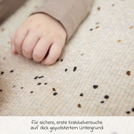 Meyco Laufgittereinlage / Krabbeldecke 80 x 100 cm - Rib Mini Spot - Sand Melange