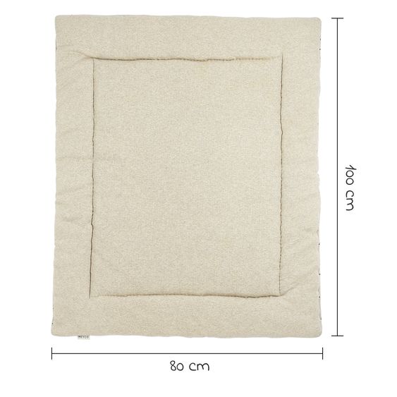 Meyco Laufgittereinlage / Krabbeldecke 80 x 100 cm - Rib Mini Spot - Sand Melange