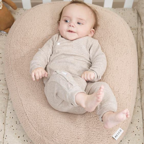 Meyco Laufgittereinlage / Krabbeldecke 80 x 100 cm - Rib Mini Spot - Sand Melange