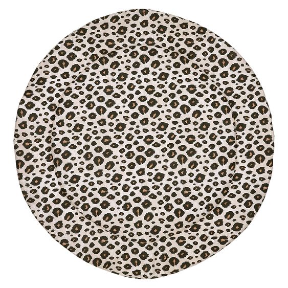 Meyco Laufgittereinlage / Krabbeldecke rund Ø 95 cm - Leopard - Sand Melange