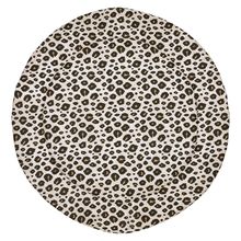 Laufgittereinlage / Krabbeldecke rund Ø 95 cm - Leopard - Sand Melange