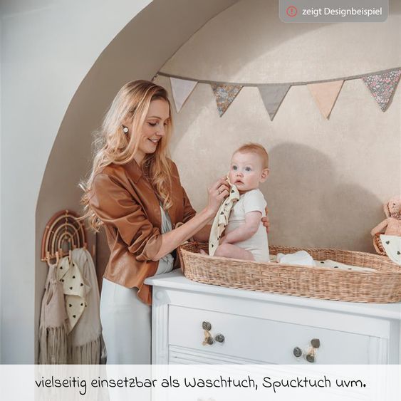 Meyco Mulltuch / Waschtuch / Spucktuch 3er Pack Musselin 30 x 30 cm - Bear