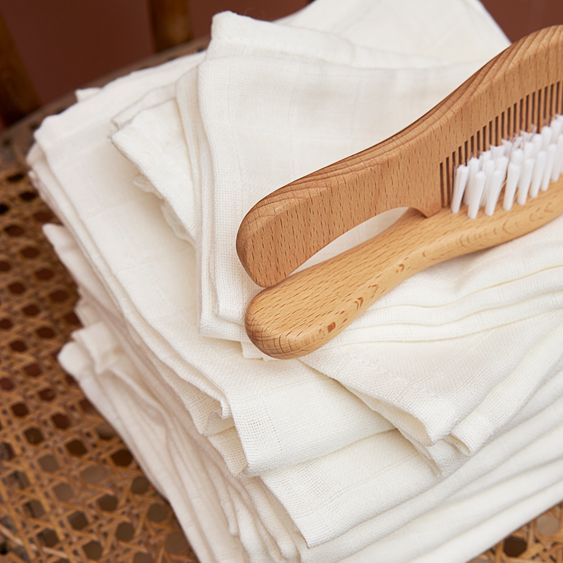 Meyco Mullwindel / Mulltuch / Pucktuch / Swaddle 10er Pack 70 x 70 cm - Weiß