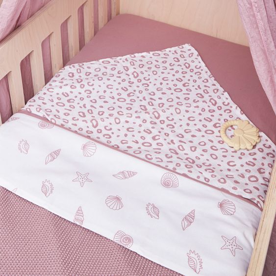 Meyco Mullwindel / Mulltuch / Pucktuch - Swaddle - 2er Pack 120 x 120 cm - Shells Lilac