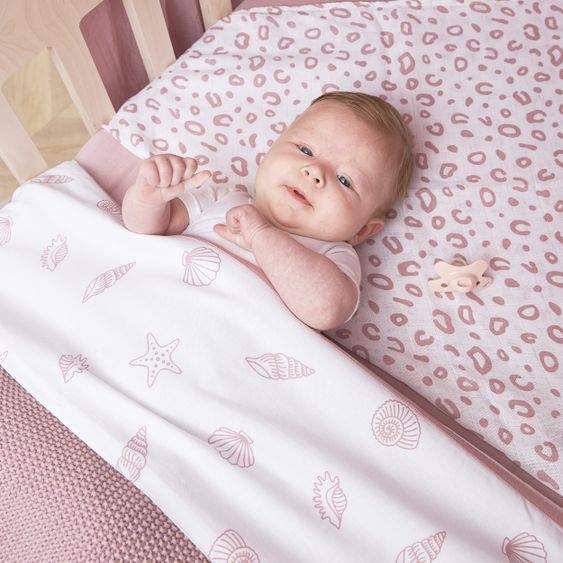 Meyco Mullwindel / Mulltuch / Pucktuch - Swaddle - 2er Pack 120 x 120 cm - Shells Lilac