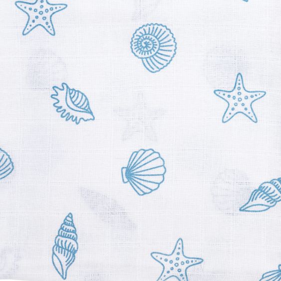 Meyco Mullwindel / Mulltuch / Pucktuch - Swaddle - 3er Pack 70 x 70 cm - Shells Denim