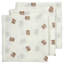 Mullwindel / Mulltuch / Pucktuch / Swaddle 3er Pack Musselin 70 x 70 cm - Bear
