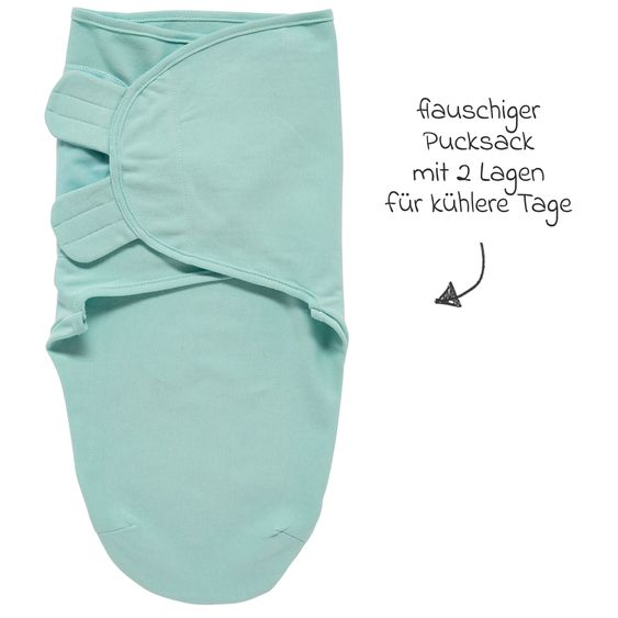 Meyco Pucksack 2-lagig - New Mint - Gr. 0-3 Monate