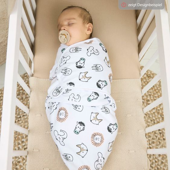 Meyco Swaddle bag - Penguin - Soft Sand - Gr. 0-3 months