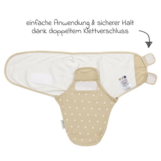 Meyco Pucksack - Sweet Heart - Sand - Gr. 0-3 Monate
