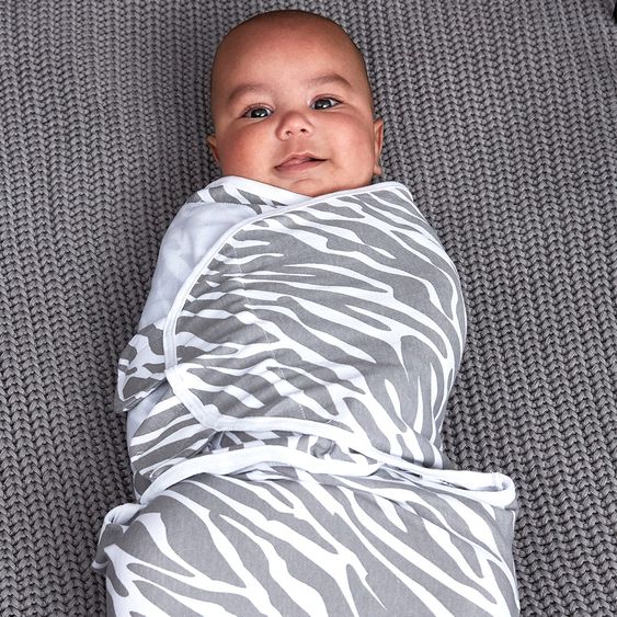 Meyco Pucksack - Zebra - Grey - Size 0 - 3 months