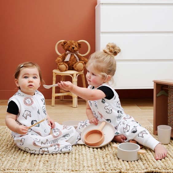 Meyco Summer sleeping bag with legs / sleeping overall jumper - Animal - size 92