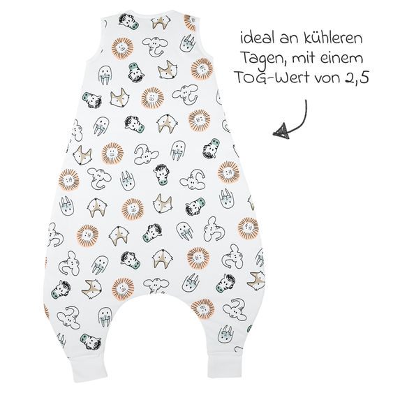 Meyco Sleeping bag with legs / sleeping overall Jumper - Animal - size 92 cm