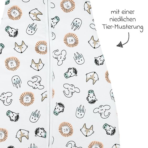 Meyco Sleeping bag with legs / sleeping overall Jumper - Animal - size 92 cm