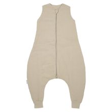 Schlafsack mit Beinen / Schlafoverall Musselin wattiert - Sand - Gr. 104 cm