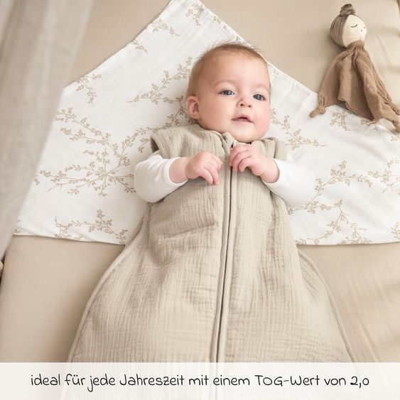 Meyco Sacco a pelo imbottito in mussola - Sabbia - misura 90 cm