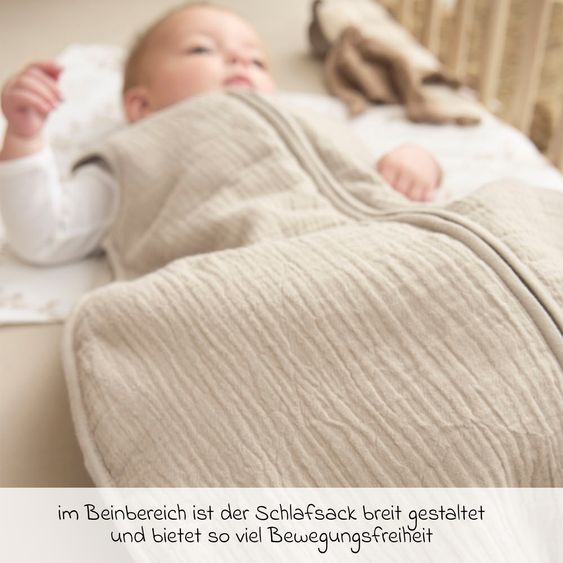 Meyco Sacco a pelo imbottito in mussola - Sabbia - misura 90 cm