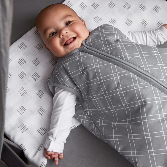 Meyco Schlafsack wattiert - Double Diamond Grey - Gr. 70 cm