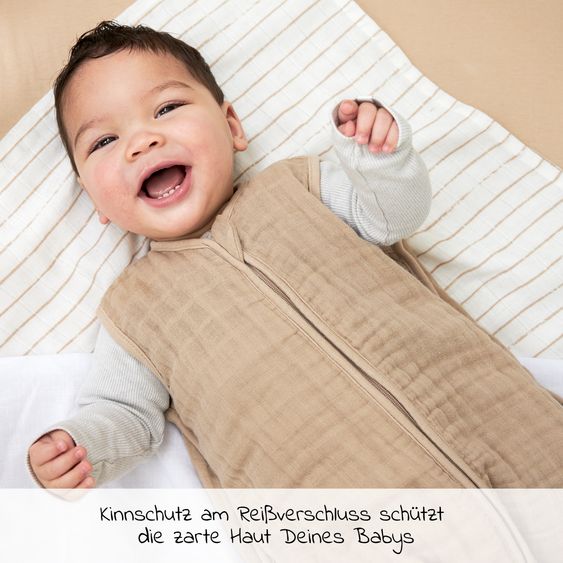 Meyco Sommerschlafsack Musselin - Sand - Gr. 60