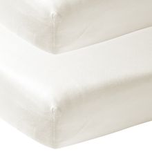 Set 2 Lenzuolo con angoli per lettino bambini 70 x 140 cm - Offwhite