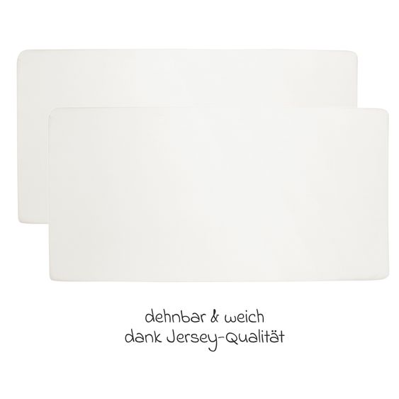 Meyco Set 2 Lenzuolo con angoli per lettino bambini 70 x 140 cm - Offwhite