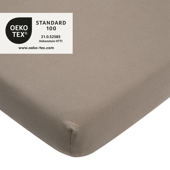 Meyco Lenzuolo a pieghe per lettino bambini 70 x 140 cm - Taupe Scuro
