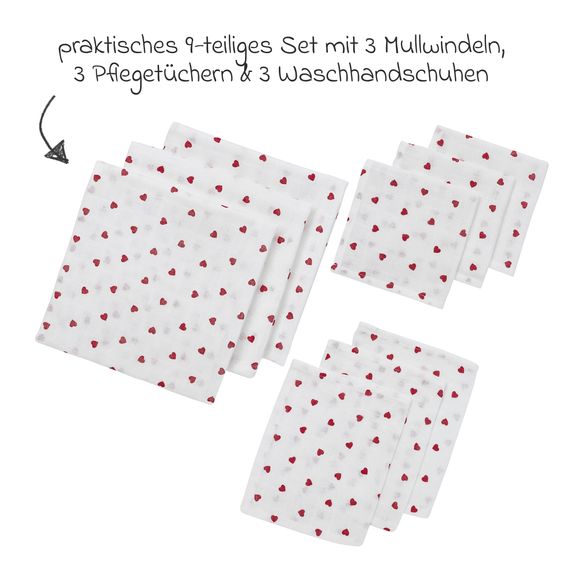 Meyco Set Starter 9 pz. Panni multiuso - Sweet Heart