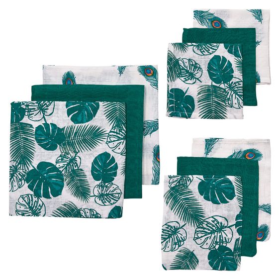 Meyco Starter Set 9-tlg. Mulltücher - Tropical Leaves