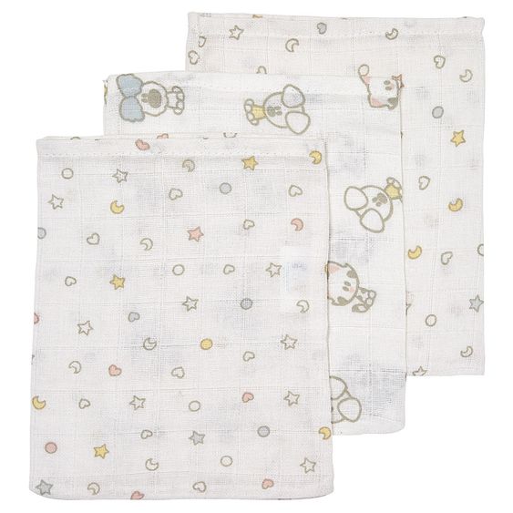 Meyco Waschhandschuh - 3er Pack - 20 x 14 cm - Woezel & Pip