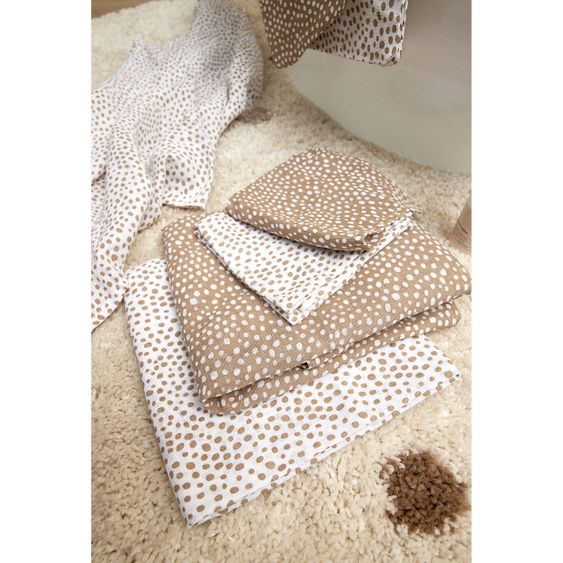 Meyco Waschhandschuh - 3er Pack 20 x 17 cm - Cheetah - Taupe
