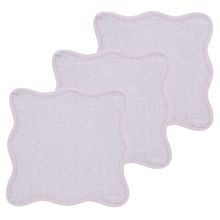 Set 3 panni lavamani / panni per rigurgito Frotté 30 x 30 cm - Wavy - Soft Lavender